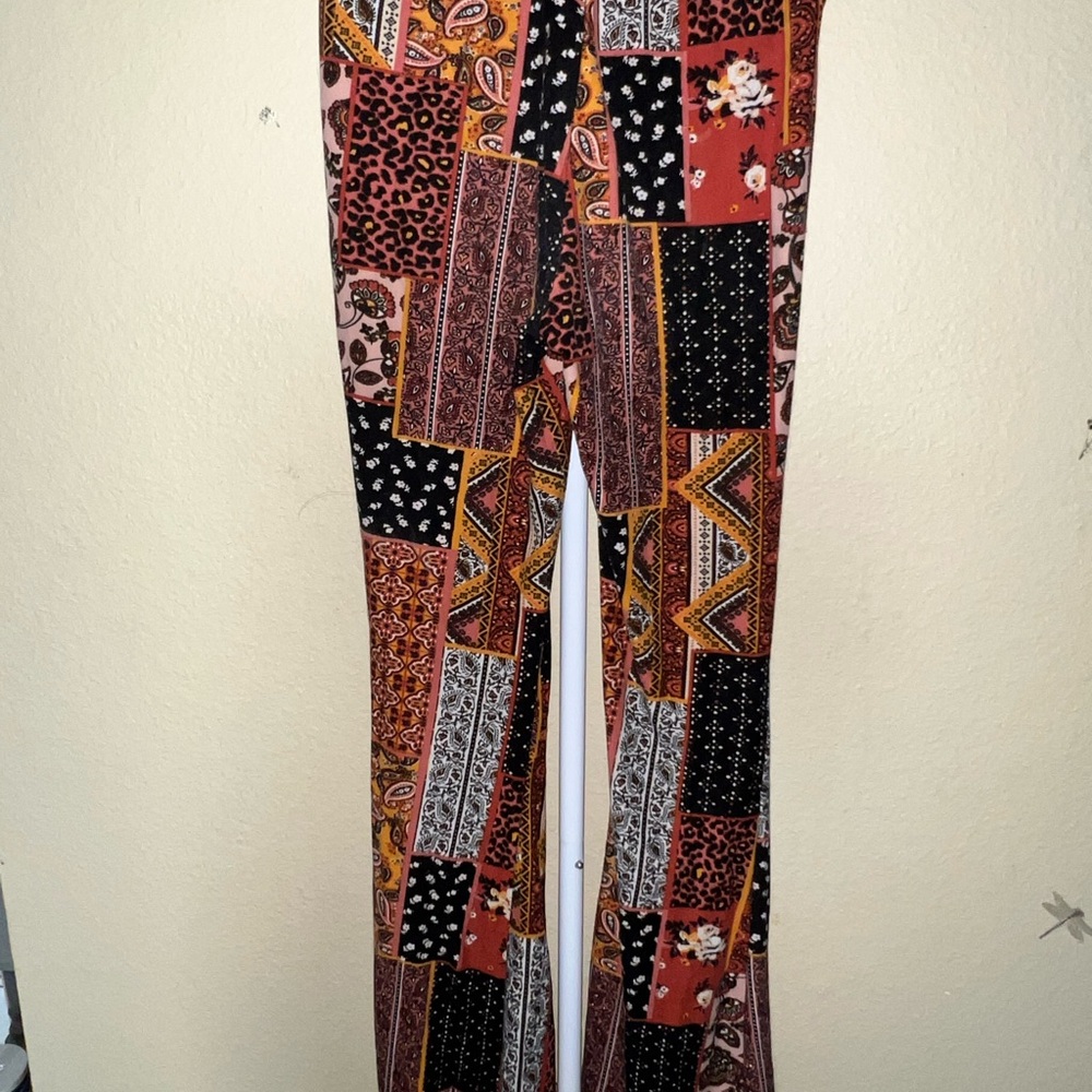 Bohemian Patchwork Flare Pants